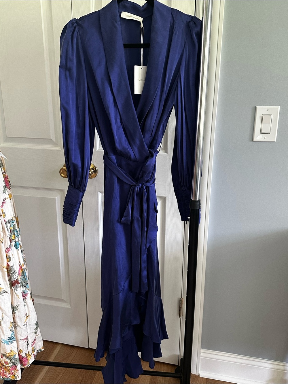 NWT Zimmerman silk wrap midi dress size 1.